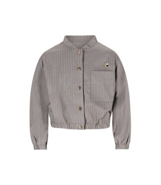 Like Flo winter blouse meisjes teens - grijs - Chilly - drukknoop - pinstripe