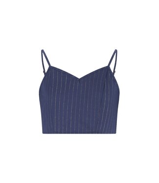 Like Flo winter crop top meisjes teens - vany blauw - Emille - gestreept