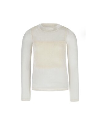 Like Flo winter velvet mesh top meisjes teens - beige - voering