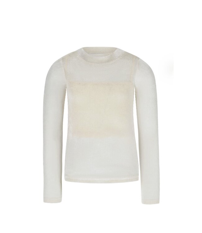 Like Flo winter velvet mesh top meisjes teens - beige - voering