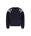 Like Flo winter sweater meisjes - navy blauw - Danee - print