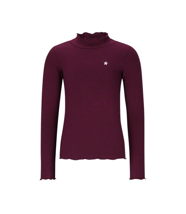 Like Flo winter t-shirt meisjes - rood - Eef - rib - col