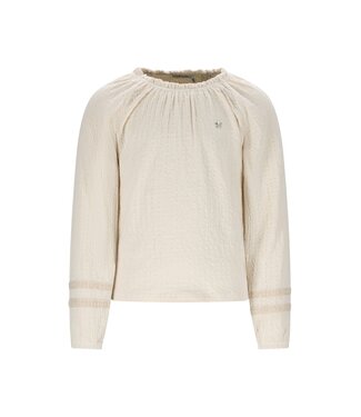 Like Flo winter jersey blouse meisjes - beige - Eli - jacquard