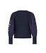 Like Flo winter top meisjes - navy blauw - Eloise - rib - ballonmouwen
