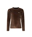 Like Flo winter velvet top meisjes - bruin - Esmay