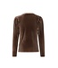 Like Flo winter velvet top meisjes - bruin - Esmay