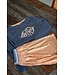 Like Flo winter jersey t-shirt meisjes - navy blauw - Emy - print/longsleeve