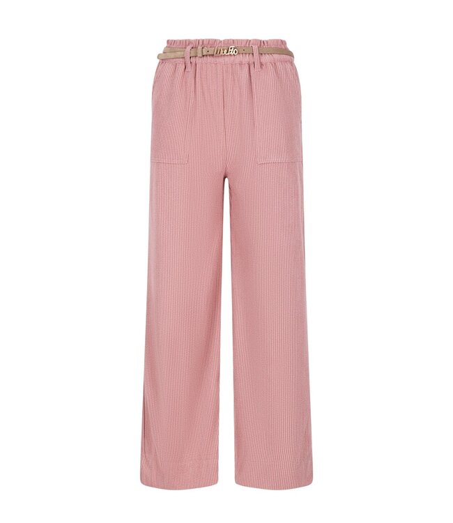 Like Flo winter corduroy wide leg broek meisjes - roze - Finn - riemlussen