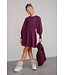 Like Flo winter jurk meisjes - rood - Maya - geweven - ballonmouwen - rib