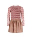 Like Flo winter jurk meisjes - roze - Mira - mesh top + metallic rok