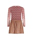 Like Flo winter jurk meisjes - roze - Mira - mesh top + metallic rok