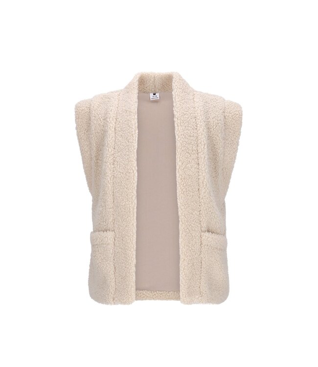 B.Nosy winter gilet meisjes - ecru - Georgie - teddy