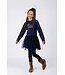 B.Nosy winter sweat jurk meisjes - navy blauw - Dasha - mesh rok