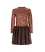 B.Nosy winter jurk meisjes - bruin - Dina - mesh rok, luipaard