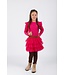 B.Nosy winter jurk meisjes - roze - Dora - laagjes mesh rok