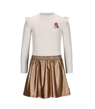 B.Nosy winter jurk meisjes - beige - Donia - metallic rok