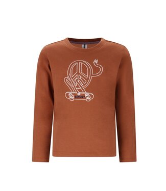 B.Nosy winter t-shirt jongens - bruin - Trevor - longsleeve