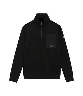 Rellix winter sweater jongens - zwart - rits, zak
