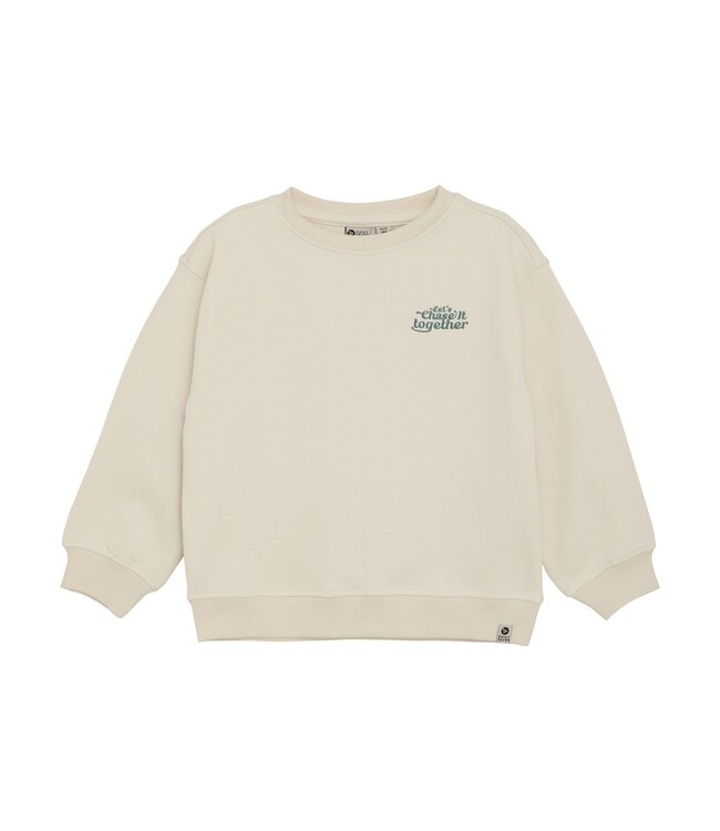 Daily7 winter sweater jongens - zand - oversized/backprint