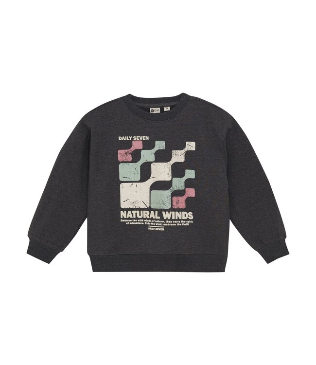 Daily7 winter sweater jongens - grijs - oversized
