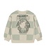 Daily7 winter sweater jongens - groen - oversized/geruite print