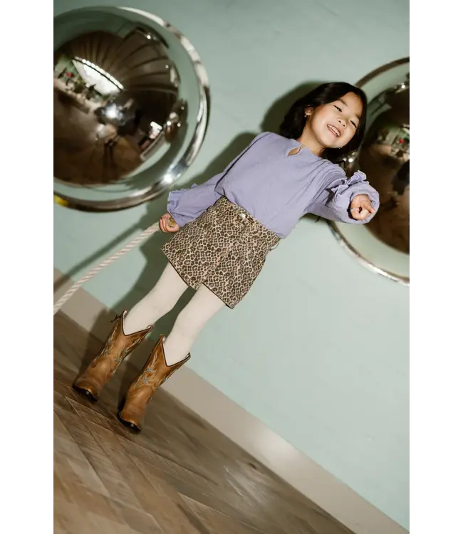 Daily7 winter skort meisjes - zand - animal/Twill