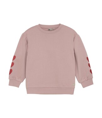 Daily7 winter sweater meisjes - roze - hart borduursel