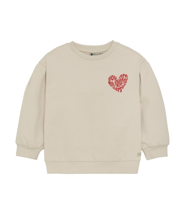 Daily7 winter sweater meisjes - zand - brushed backprint