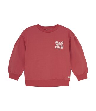 Daily7 winter sweater meisjes - rood - brushed print