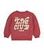 Daily7 winter sweater meisjes - rood - brushed print