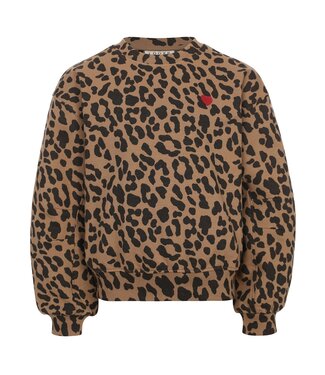 LOOXS 10sixteen winter sweater meisjes - bruin - luipaard