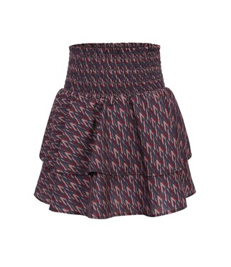LOOXS 10sixteen winter smock skort meisjes - bordeaux rood/roze - camouflage