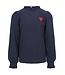 LOOXS Little winter crinckle top meisjes - donker blauw - ruffle