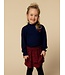 LOOXS Little winter crinckle top meisjes - donker blauw - ruffle