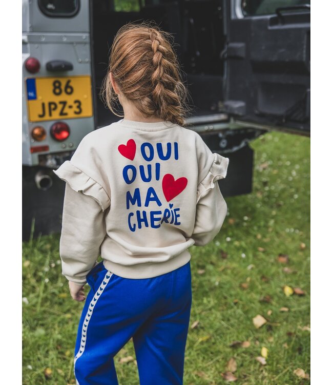 LOOXS Little winter sweater meisjes - zand - ruffle