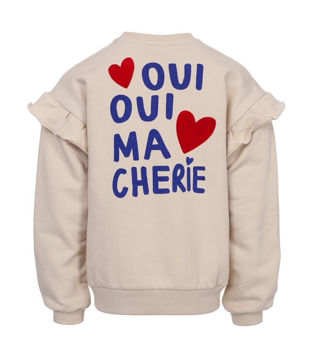 LOOXS Little winter sweater meisjes - zand - ruffle