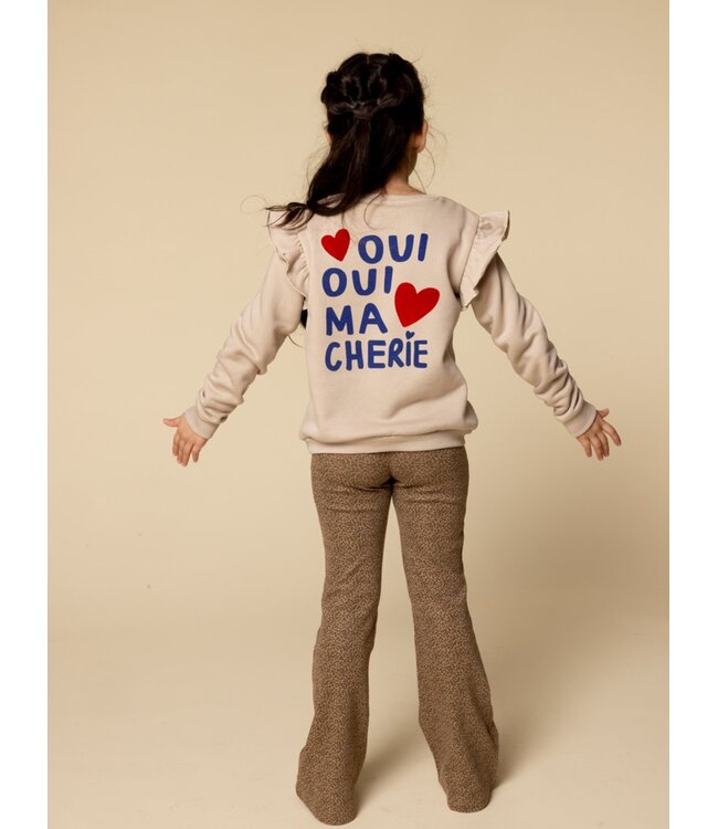 LOOXS Little winter sweater meisjes - zand - ruffle