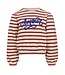 LOOXS Little winter sweater meisjes - rood - gestreept/lurex