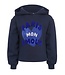 LOOXS Little winter sweater meisjes - donker blauw - ruffle/met capuchon