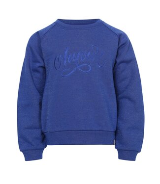 LOOXS Little winter sweater meisjes - blauw - lurex
