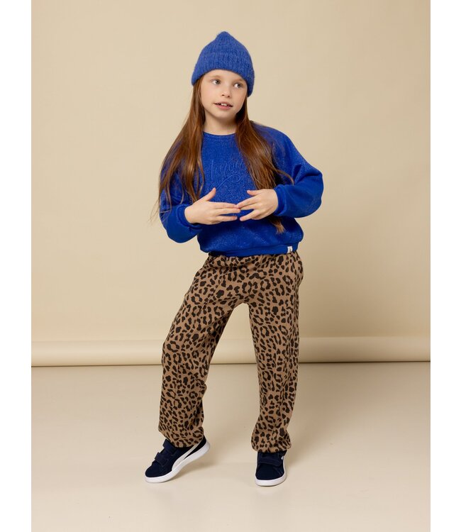 LOOXS Little winter sweater meisjes - blauw - lurex