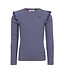 LOOXS Little winter t-shirt meisjes - blauw - geruit/gestreept/longsleeve