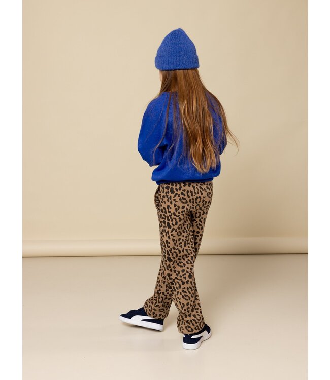 LOOXS Little winter broek meisjes - bruin - luipaard