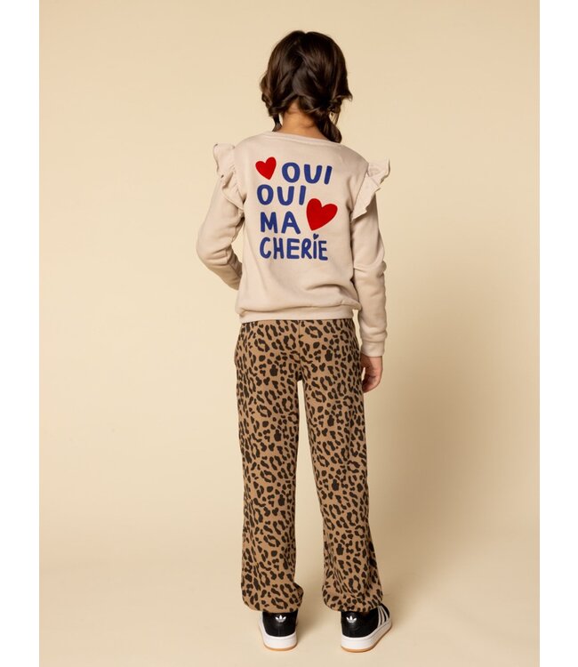 LOOXS Little winter broek meisjes - bruin - luipaard