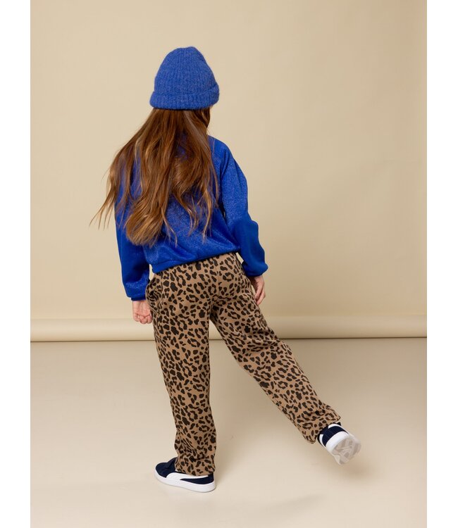 LOOXS Little winter broek meisjes - bruin - luipaard