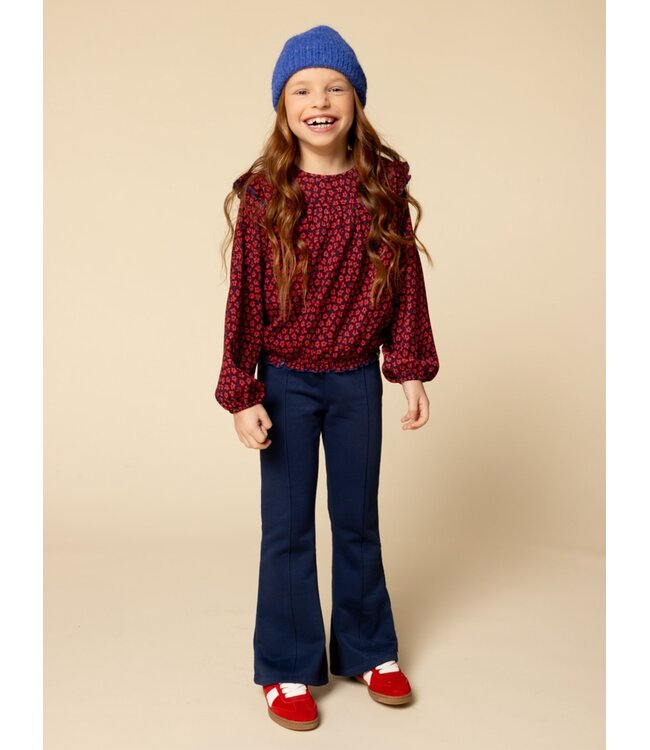 LOOXS Little winter flare broek meisjes - donker blauw