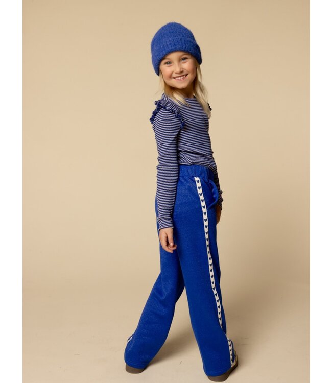 LOOXS Little winter broek meisjes - blauw - lurex