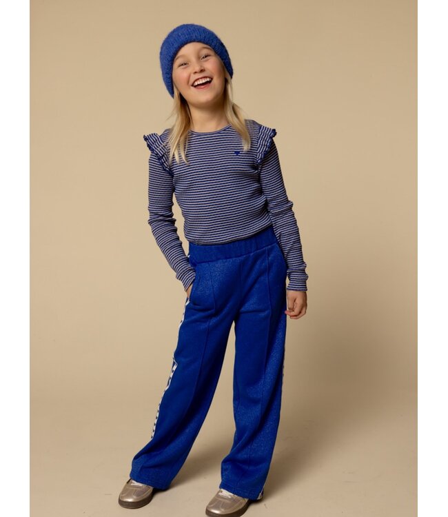 LOOXS Little winter broek meisjes - blauw - lurex