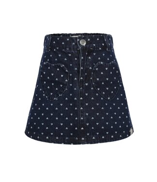 LOOXS Little winter denim rok meisjes - blauw - hart