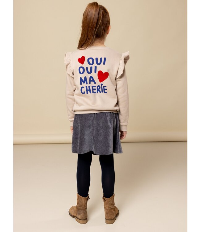 LOOXS Little winter velvet rok meisjes - donker blauw